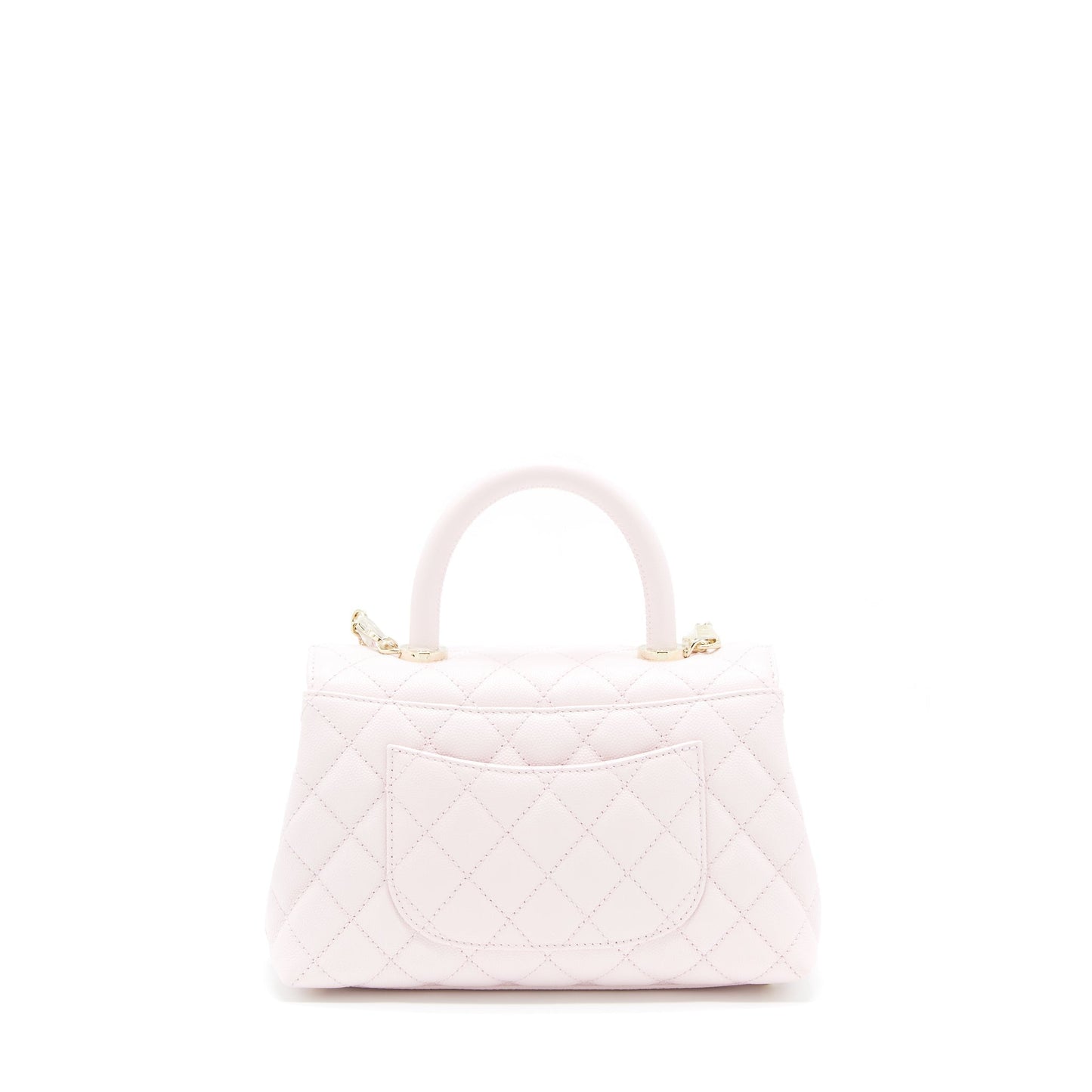 Chanel Small Coco Handle Caviar Light Pink NG750 LGHW(Microchip)