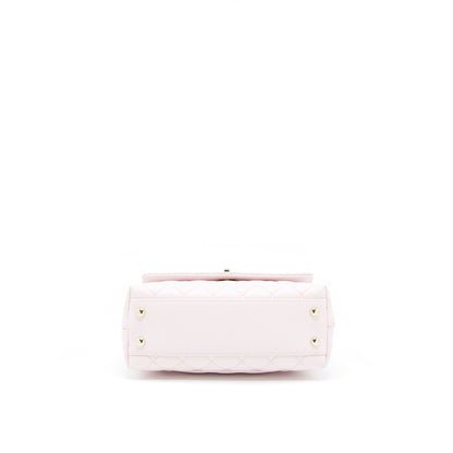 Chanel Small Coco Handle Caviar Light Pink NG750 LGHW(Microchip)