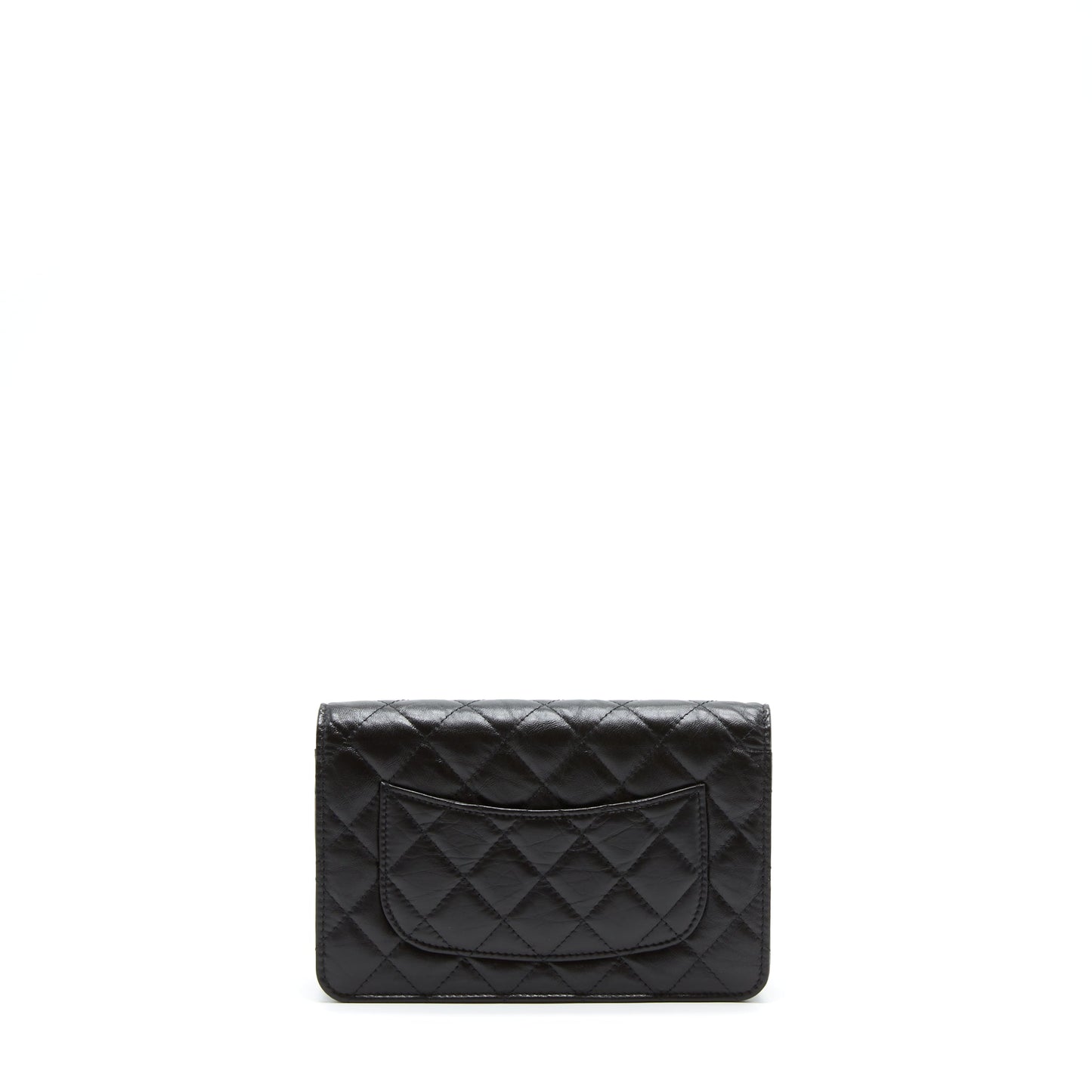 Chanel 2.55 Reissue Wallet On Chain Aged Calfskin Black GHW (Microchip)