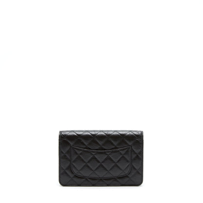 Chanel 2.55 Reissue Wallet On Chain Aged Calfskin Black GHW (Microchip)