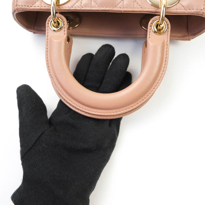 Christian Dior Lambskin My ABCDior Lady Dior Dark Beige Gold Hardware