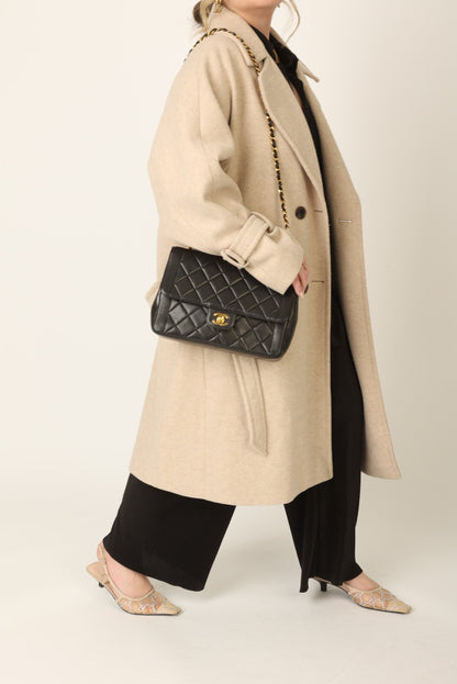 Chanel 1994 Lambskin Turnlock Single Flap