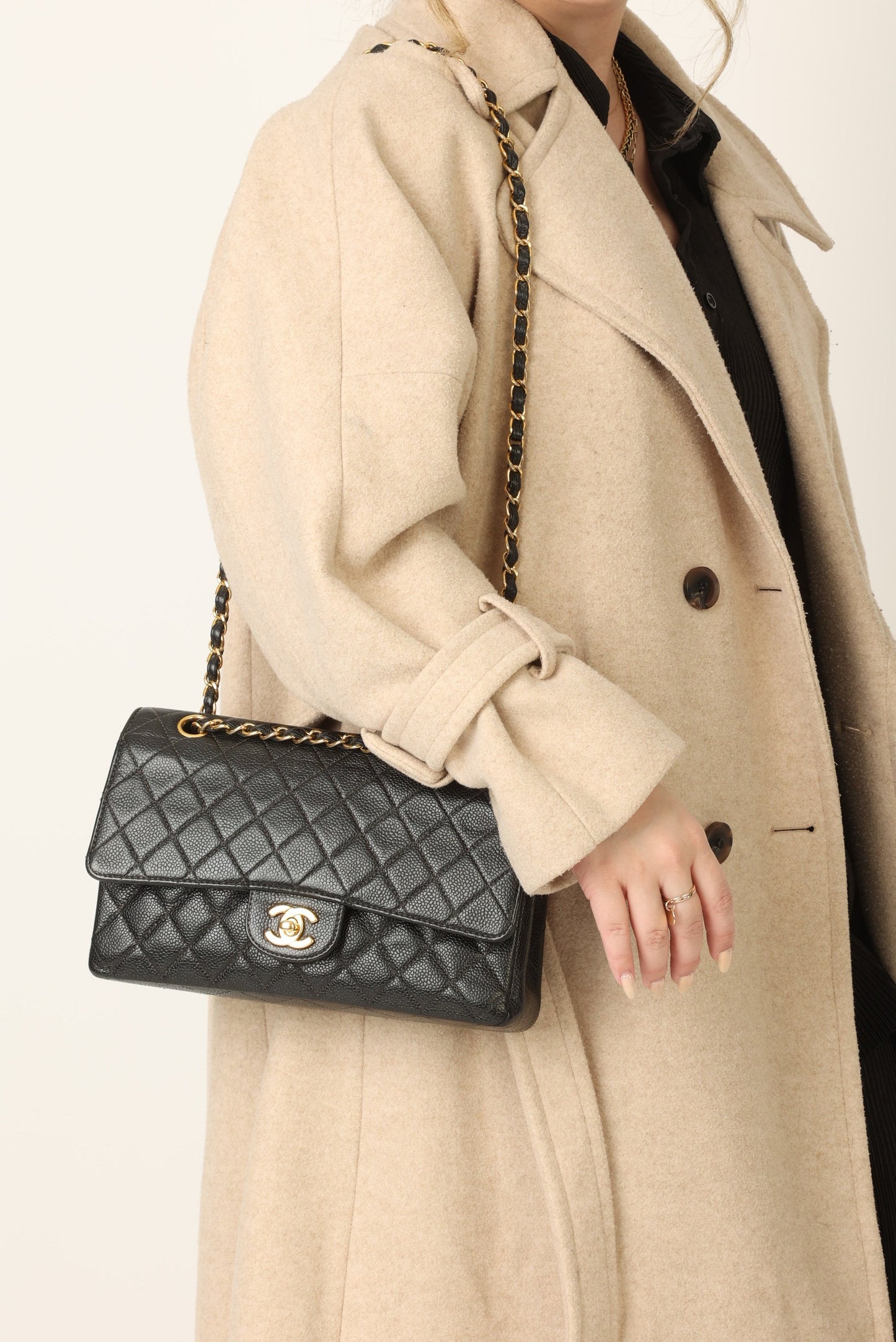 Chanel 1997 Caviar Medium Double Flap