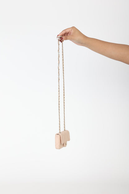 Chanel Caviar 22C Beige Cardholder Belt Bag