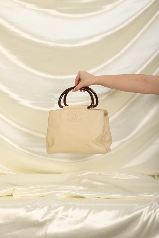 Chanel Caviar Acrylic Top Handle Tote