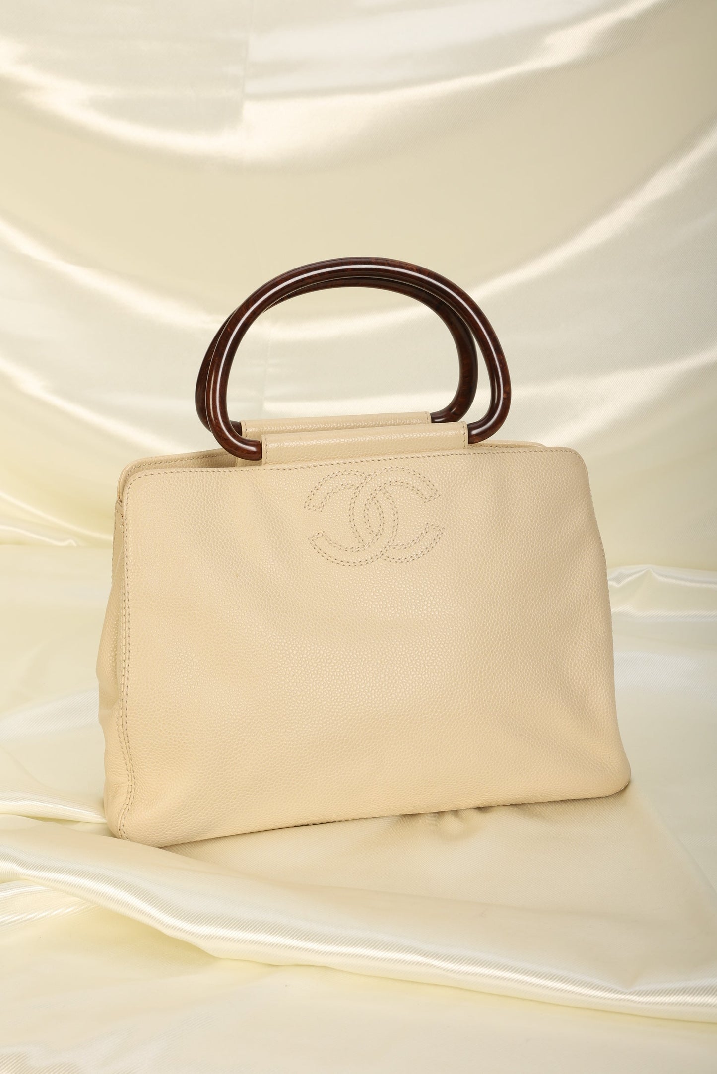 Chanel Caviar Acrylic Top Handle Tote