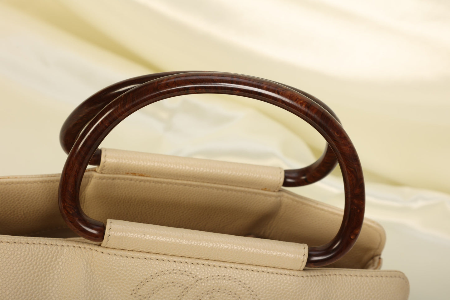 Chanel Caviar Acrylic Top Handle Tote