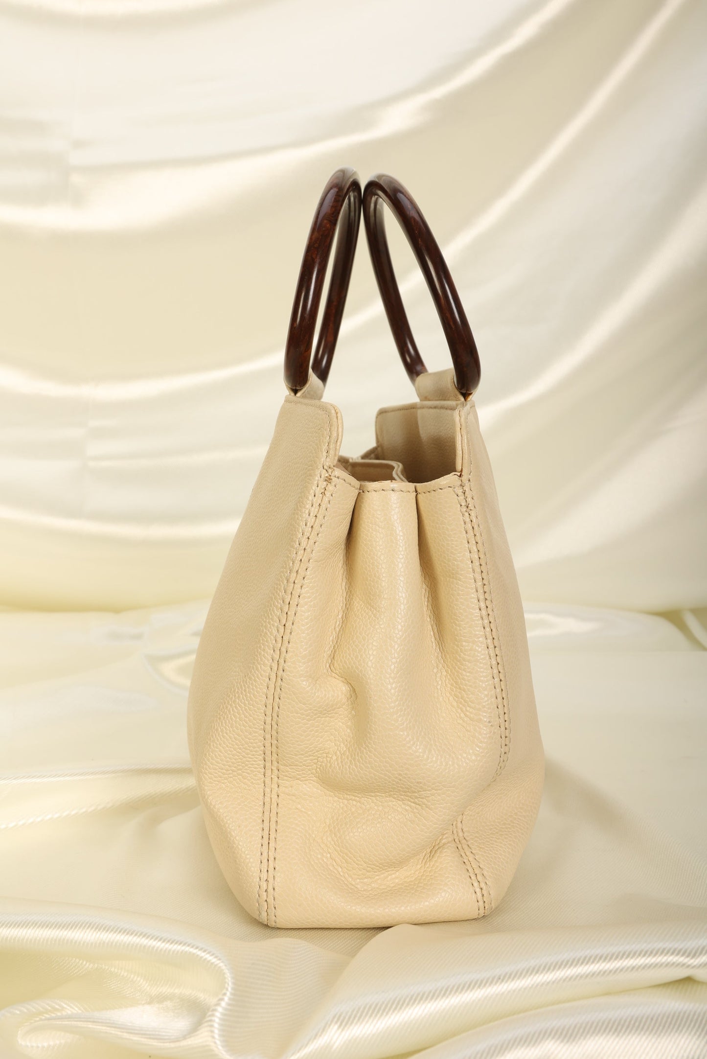 Chanel Caviar Acrylic Top Handle Tote