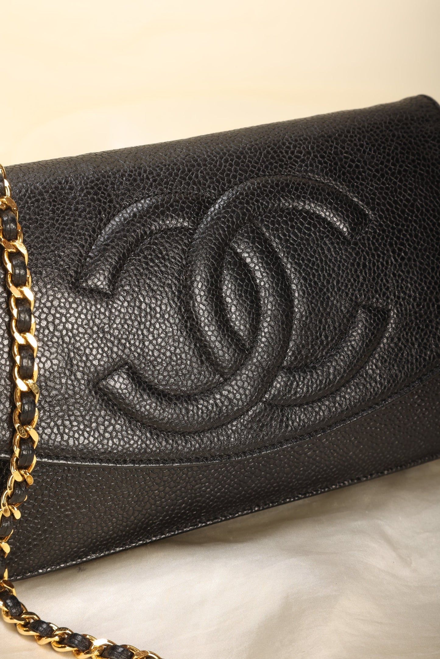 Chanel Caviar Wallet on Chain