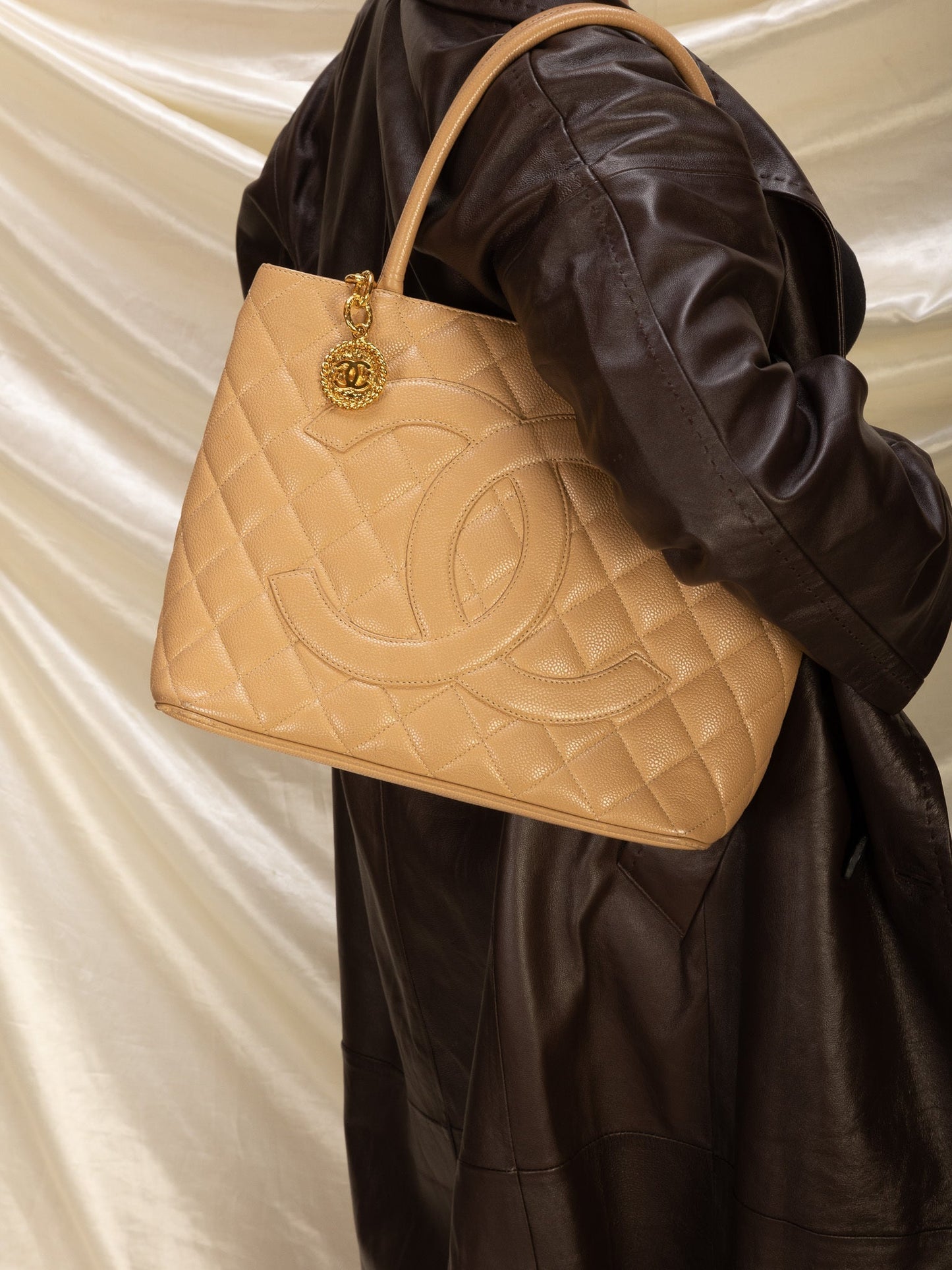 Chanel Caviar Medallion Tote