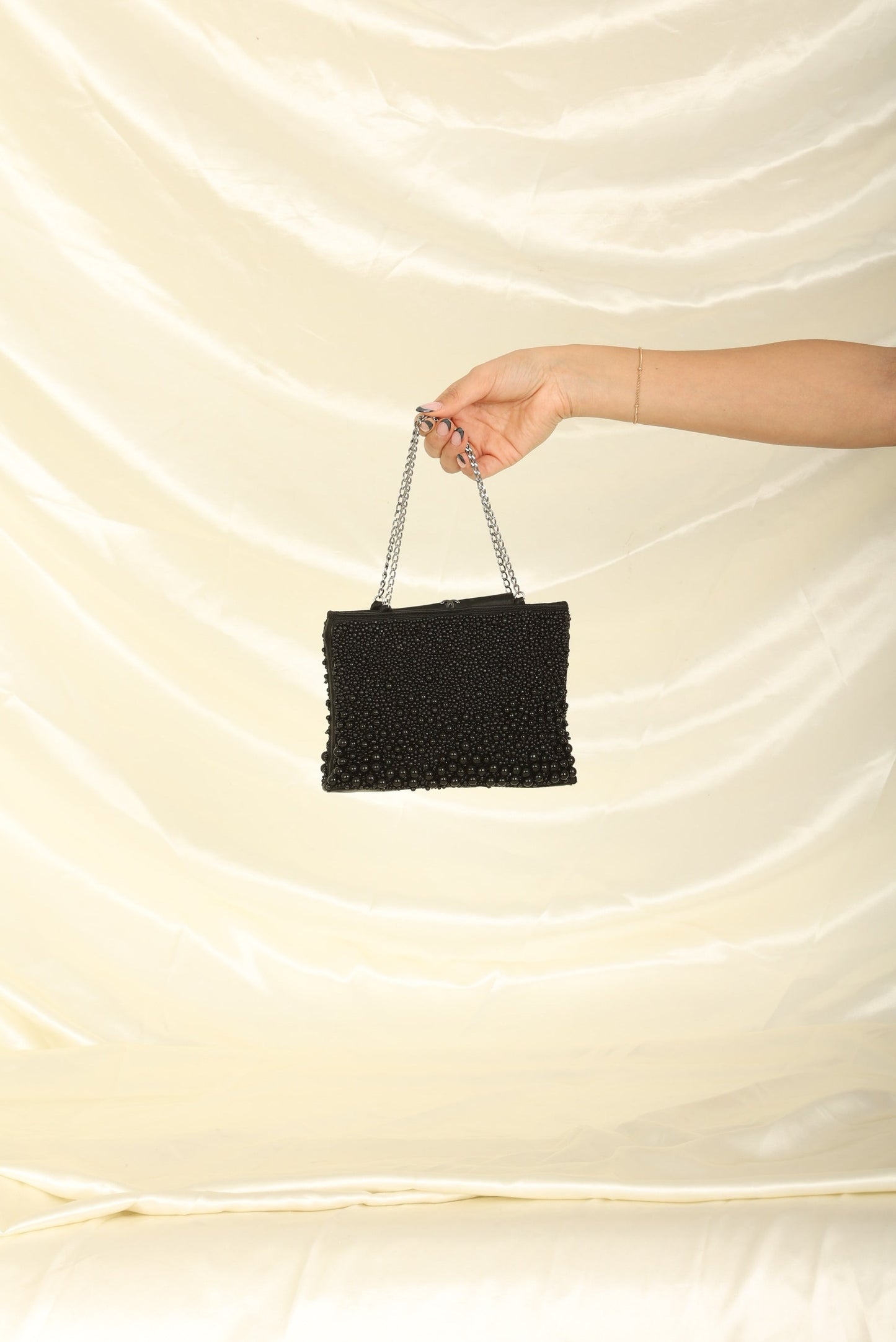 Extremely Rare Chanel 2000 Beaded Mini Chain Tote