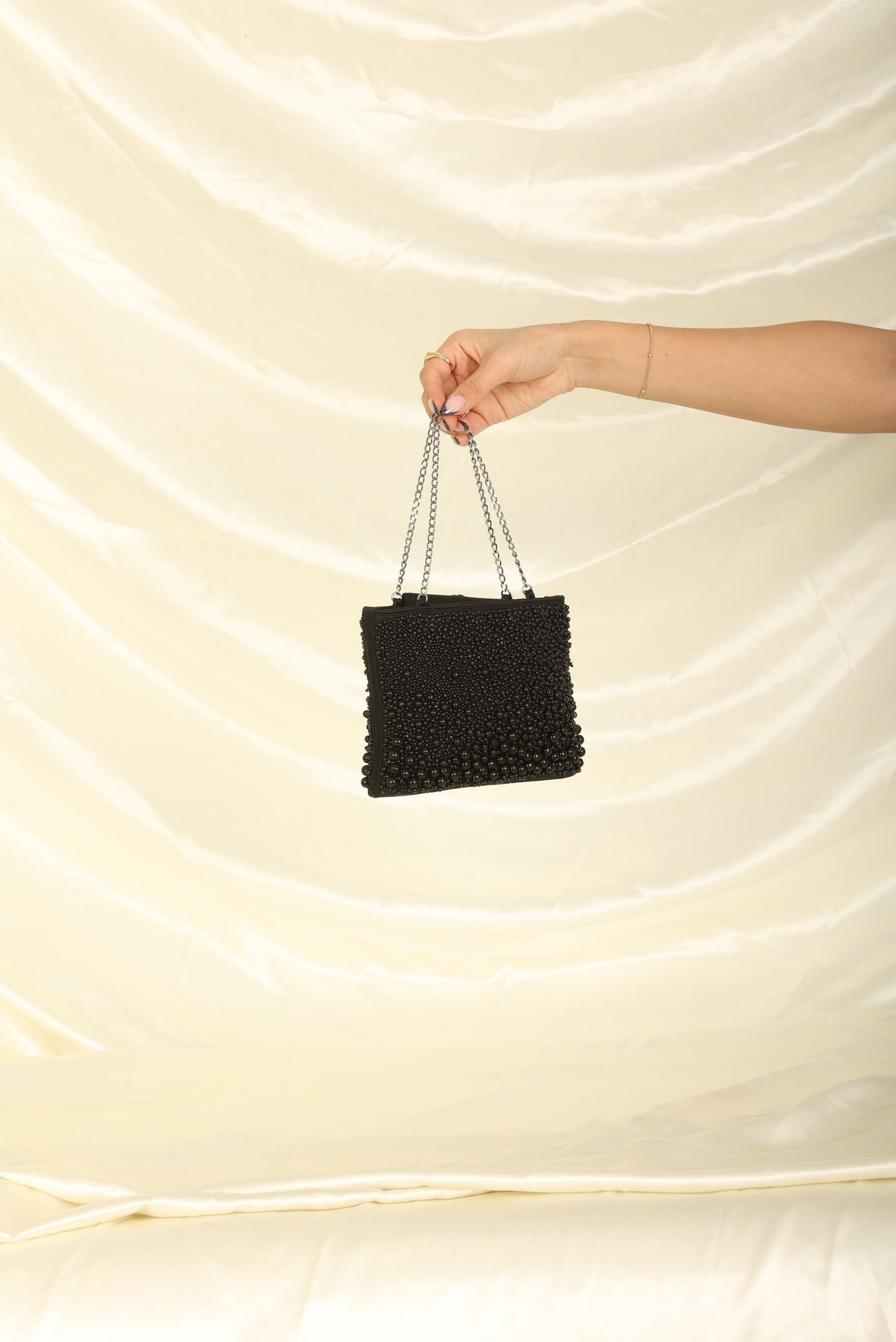 Extremely Rare Chanel 2000 Beaded Mini Chain Tote