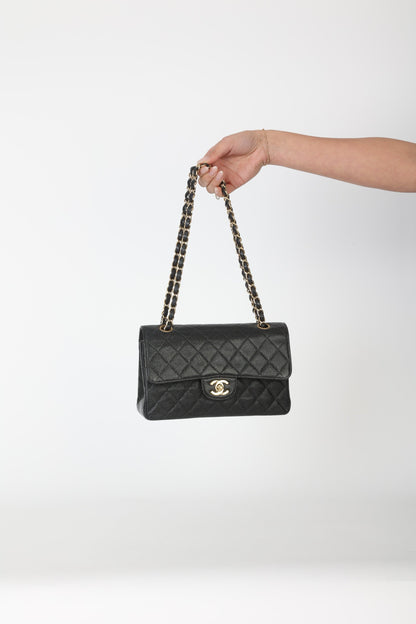 Chanel 2002 Caviar Small Double Flap