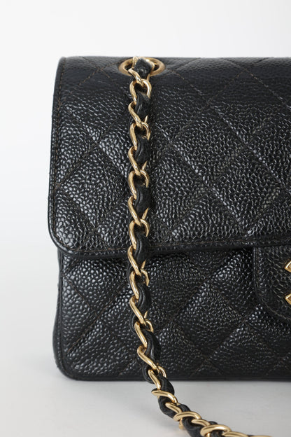 Chanel 2002 Caviar Small Double Flap