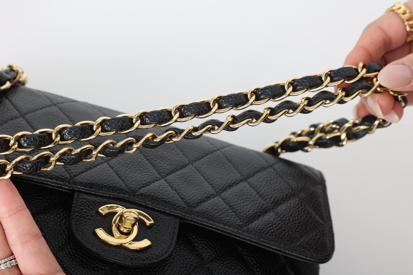 Chanel 2002 Caviar Small Double Flap