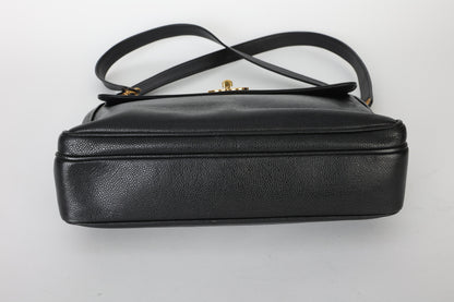 Chanel 1991 Double-Sided Caviar Turnlock Tote