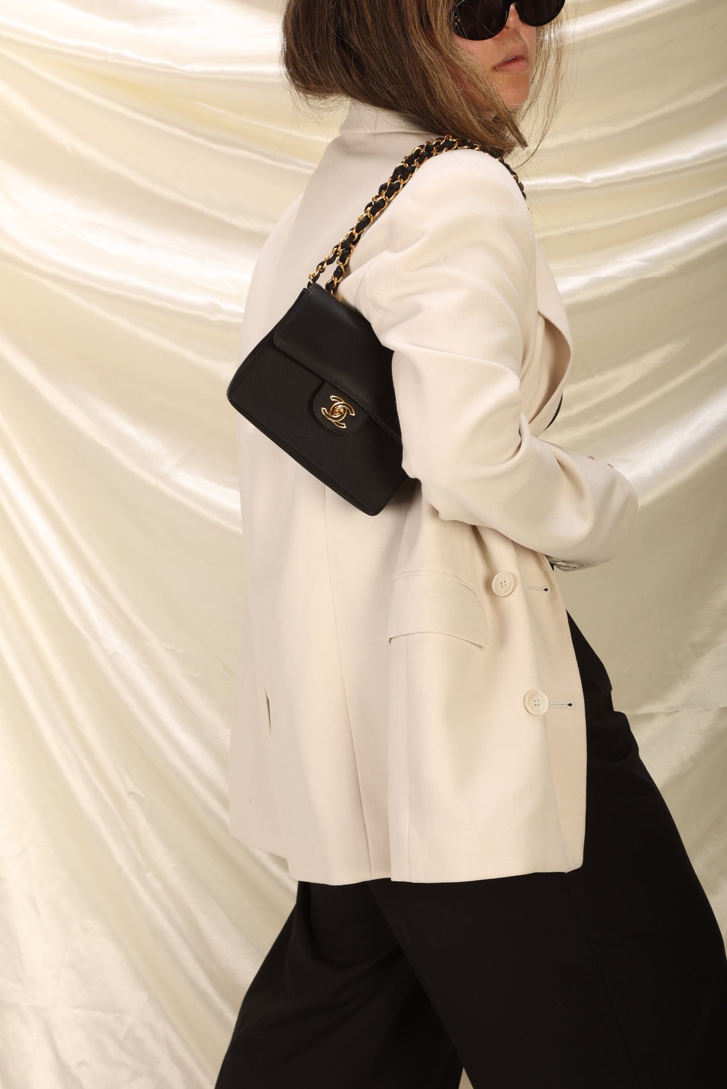 Extremely Rare Chanel Satin Mini Half Flap