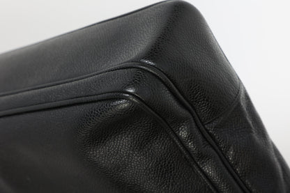 Chanel 1991 Double-Sided Caviar Turnlock Tote