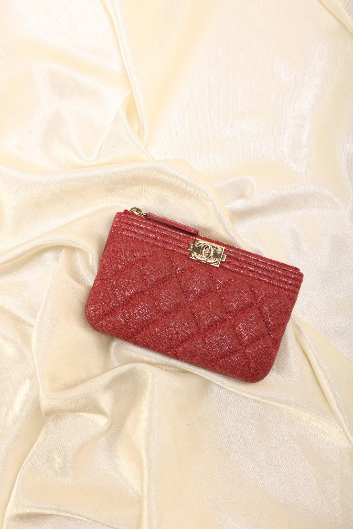 Chanel 2019 Caviar Boy Pouch