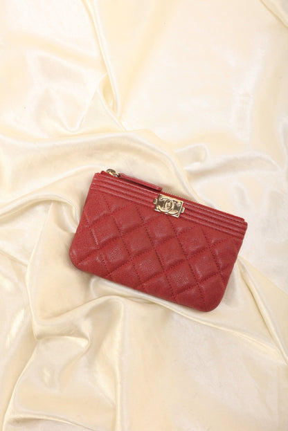 Chanel 2019 Caviar Boy Pouch