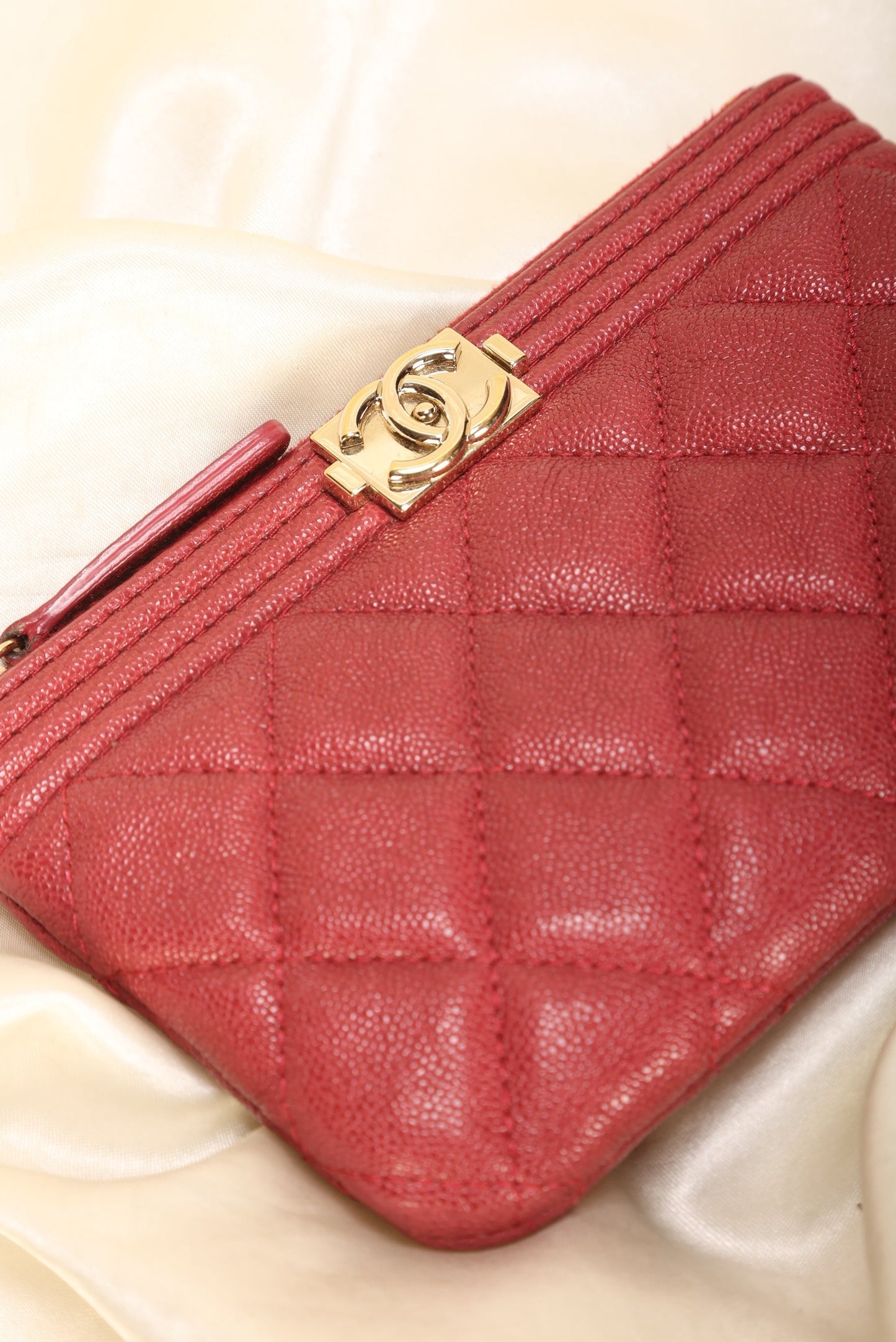 Chanel 2019 Caviar Boy Pouch