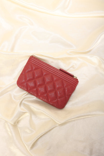 Chanel 2019 Caviar Boy Pouch