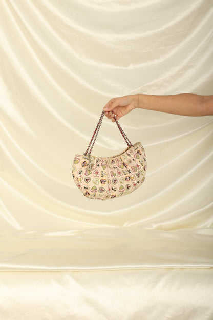 Chanel 2005 Canvas Heart Icon Pochette