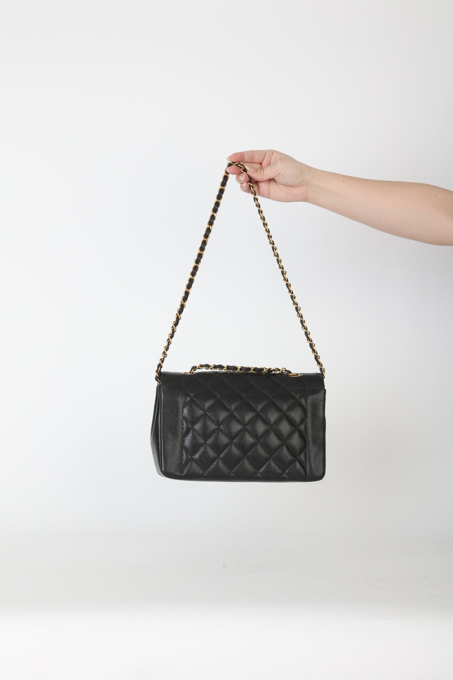 Extremely Rare Chanel 1989 Caviar Medium Diana