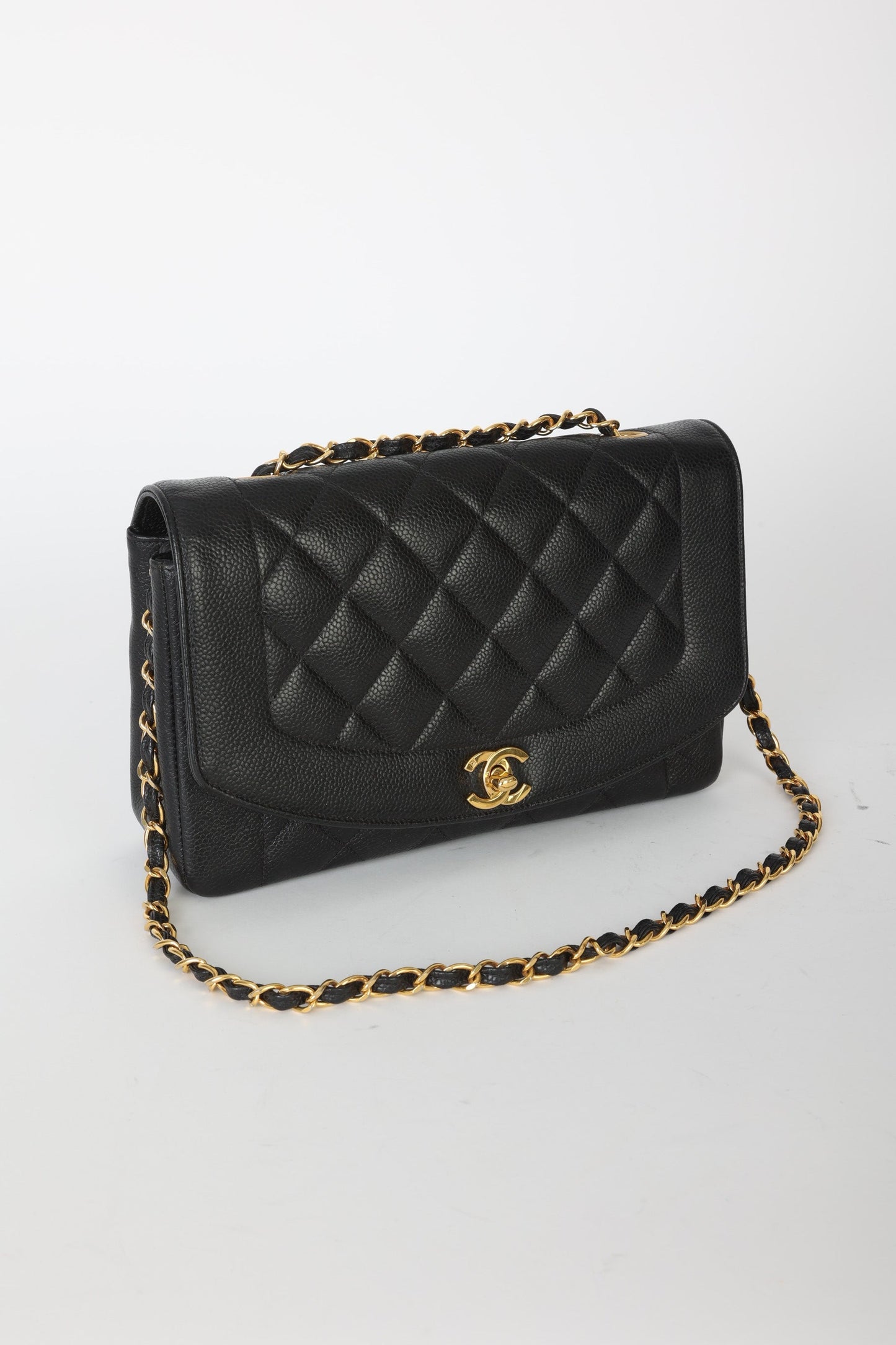 Extremely Rare Chanel 1989 Caviar Medium Diana