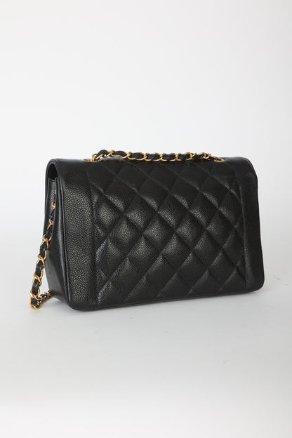 Extremely Rare Chanel 1989 Caviar Medium Diana