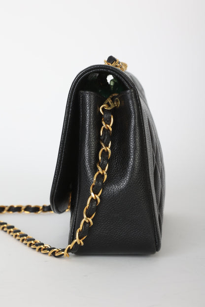 Extremely Rare Chanel 1989 Caviar Medium Diana