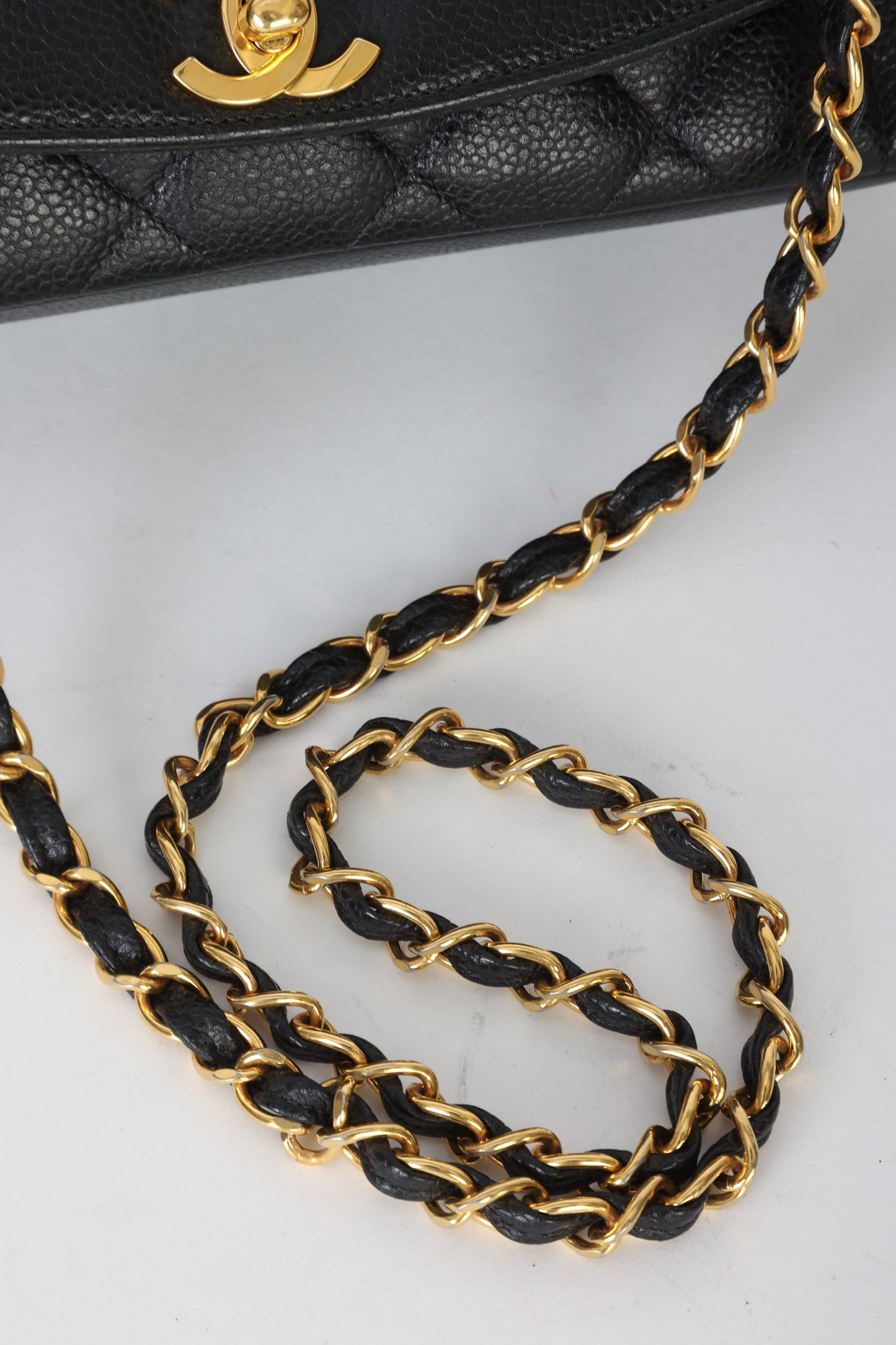 Extremely Rare Chanel 1989 Caviar Medium Diana