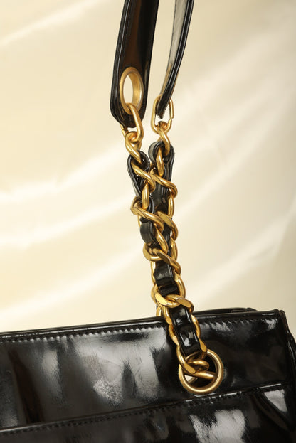 Chanel Patent Turnlock Tote