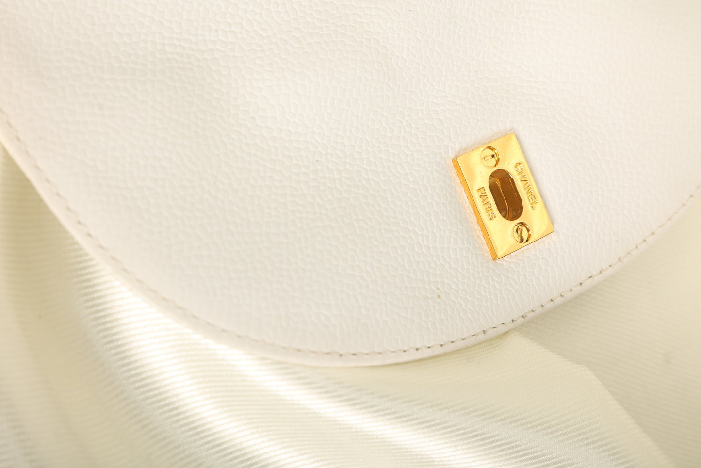 Chanel Caviar Logo Backpack