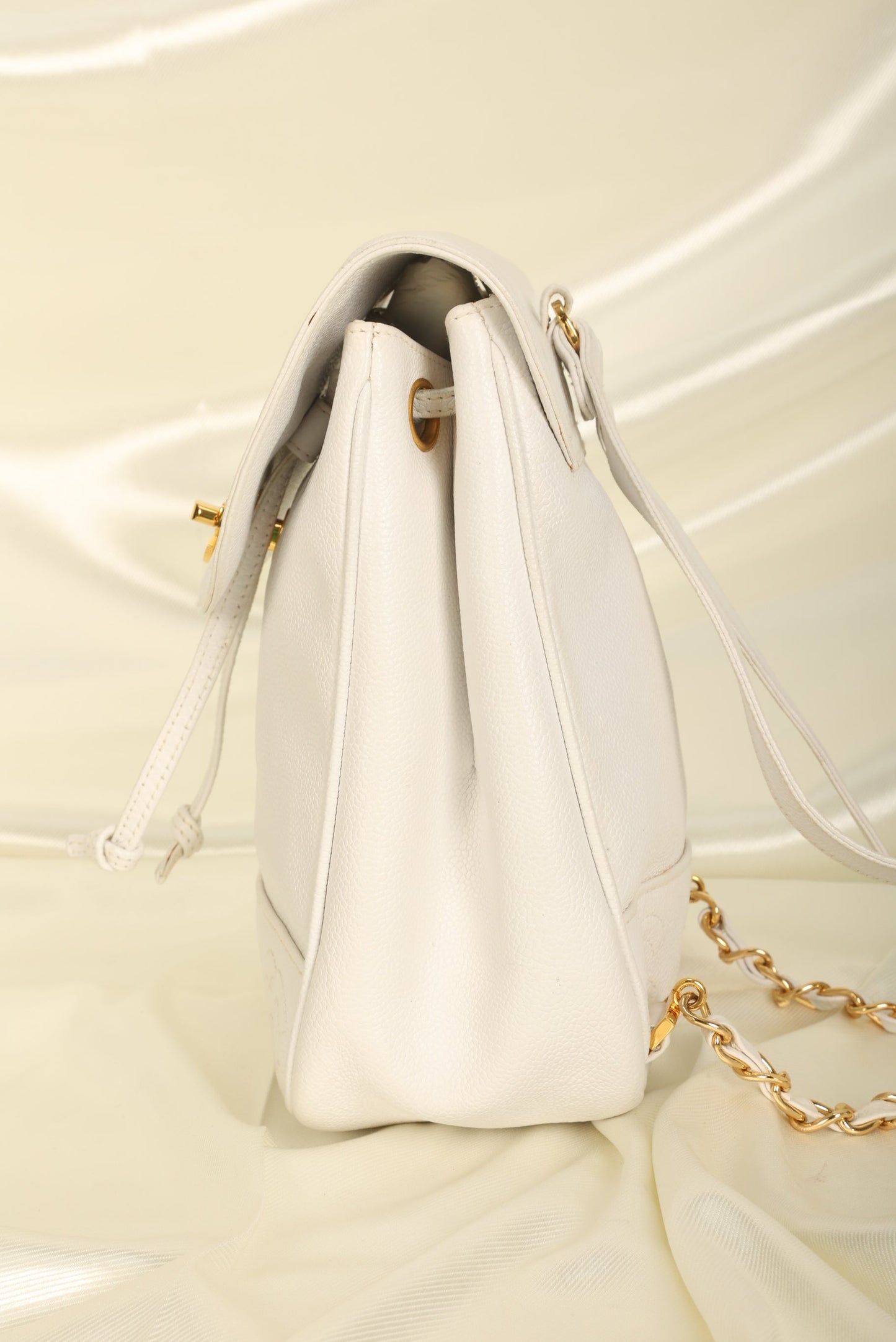 Chanel Caviar Logo Backpack