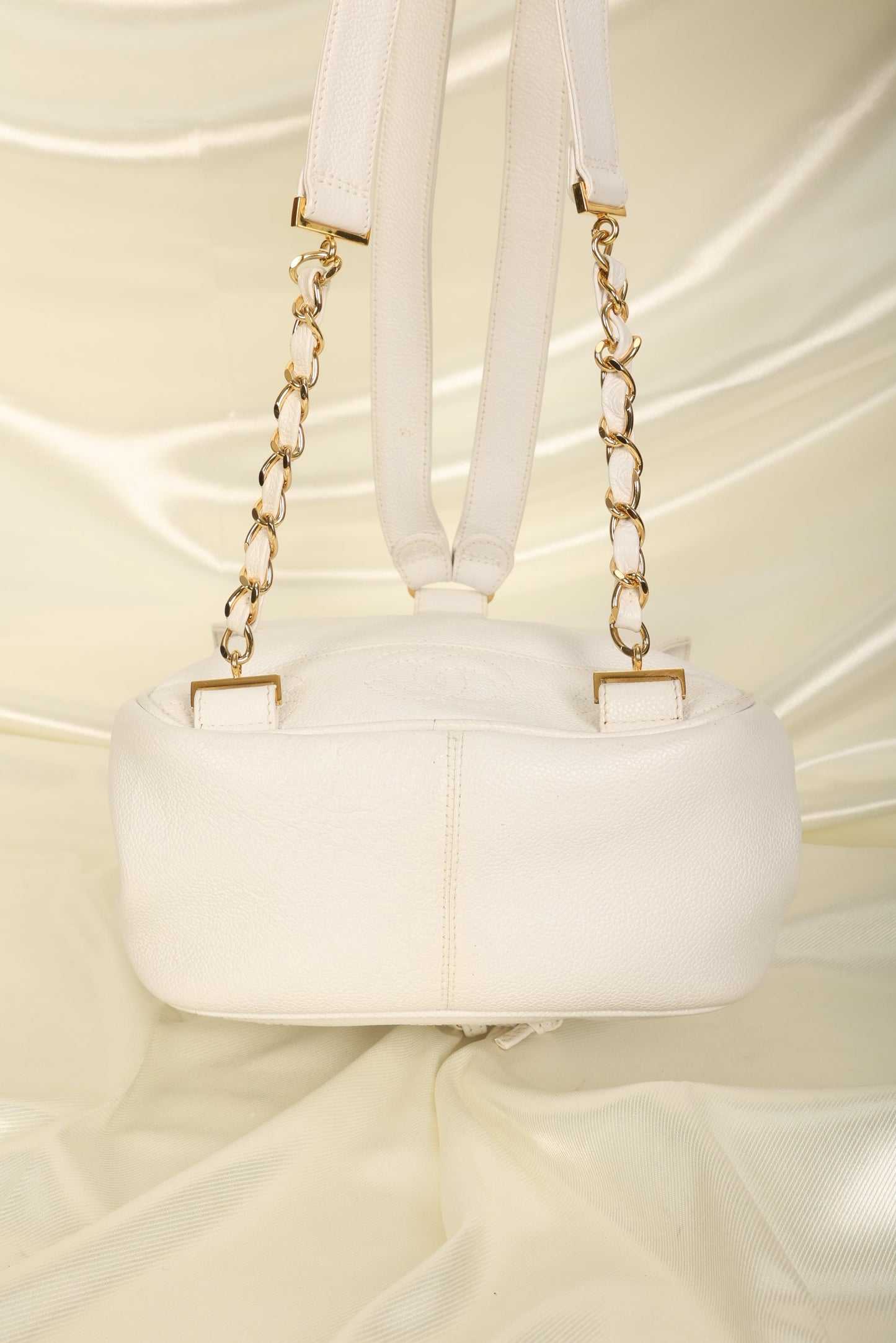 Chanel Caviar Logo Backpack
