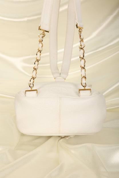 Chanel Caviar Logo Backpack