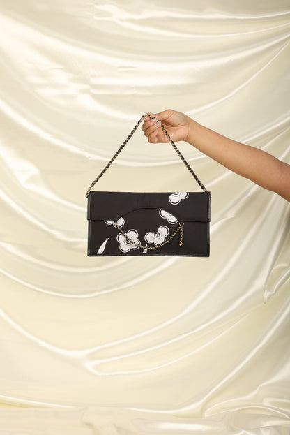 Extremely Rare Chanel Camellia CC Chain Pochette