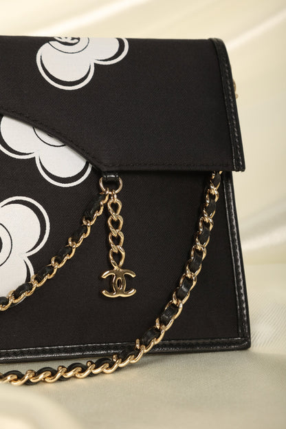 Extremely Rare Chanel Camellia CC Chain Pochette