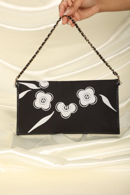 Extremely Rare Chanel Camellia CC Chain Pochette
