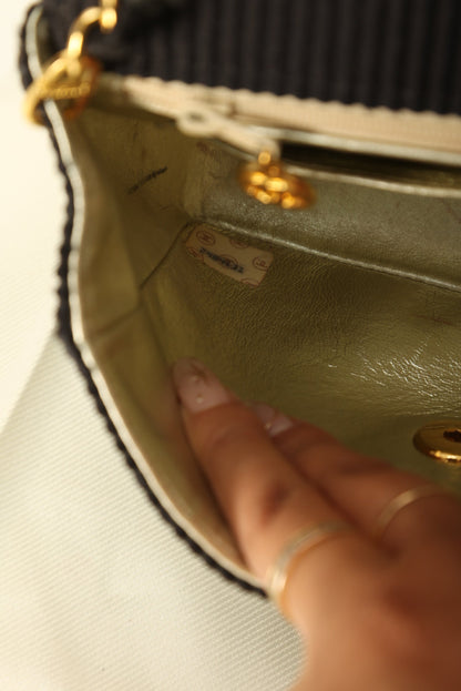Chanel Satin Quilted Flap Bag
