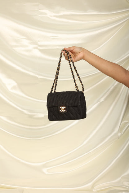 Chanel Satin Quilted Flap Bag