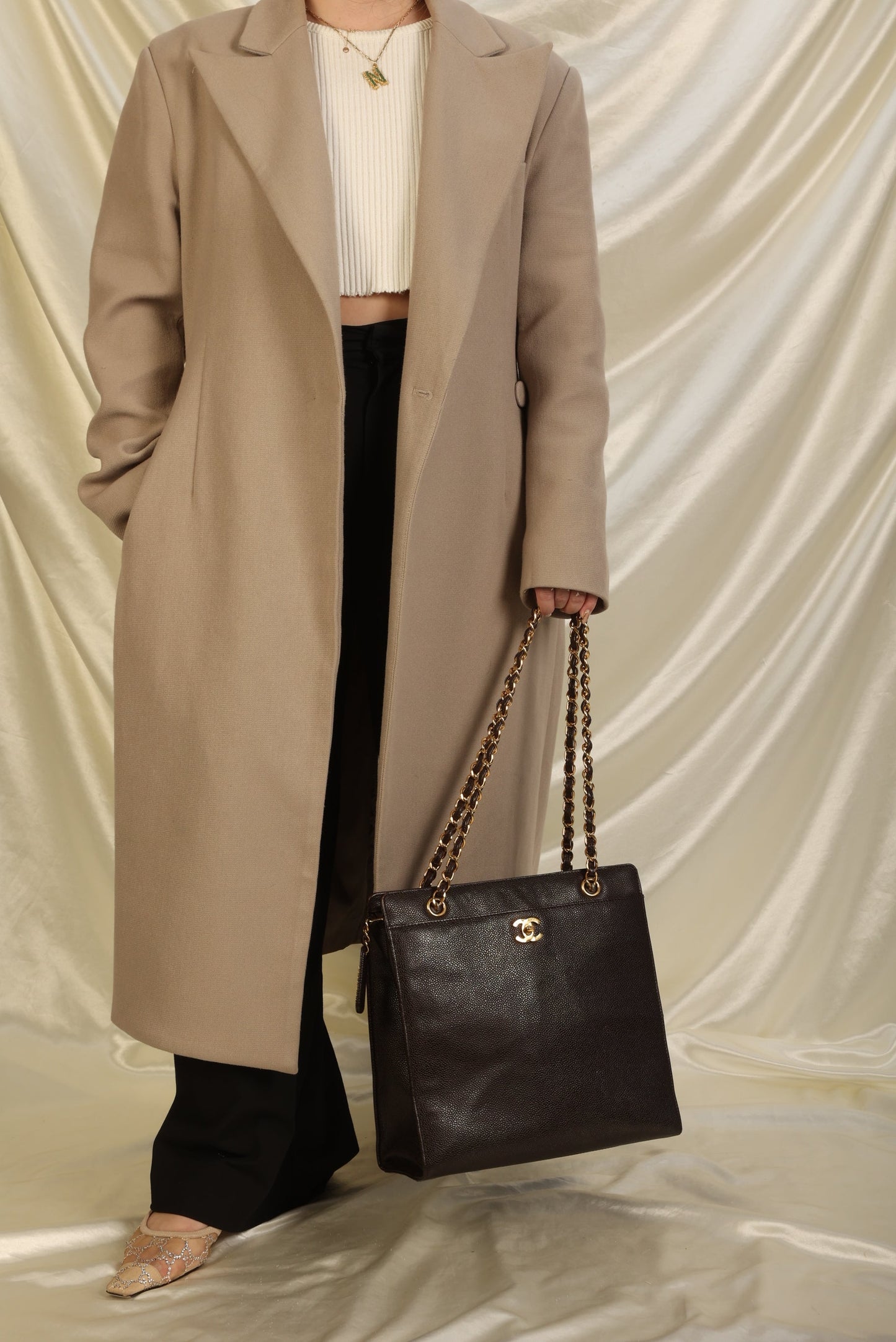 Chanel Caviar Turnlock Tote