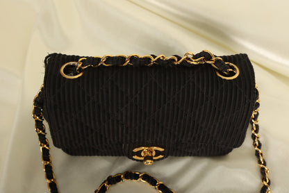 Chanel Satin Quilted Flap Bag