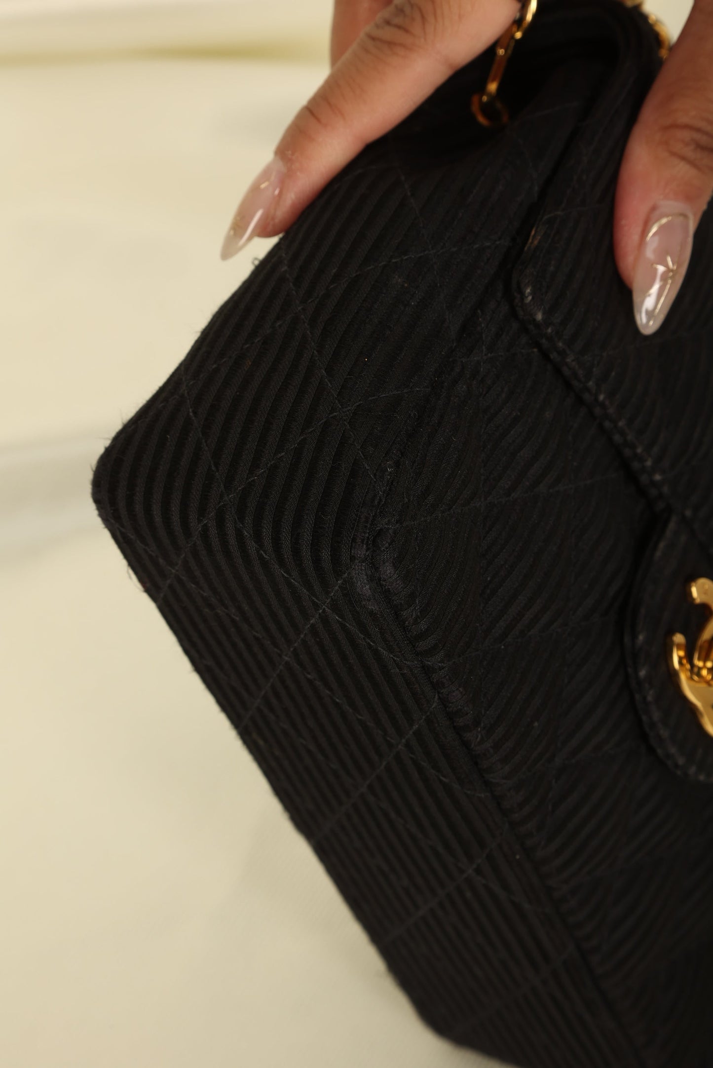 Chanel Satin Quilted Flap Bag
