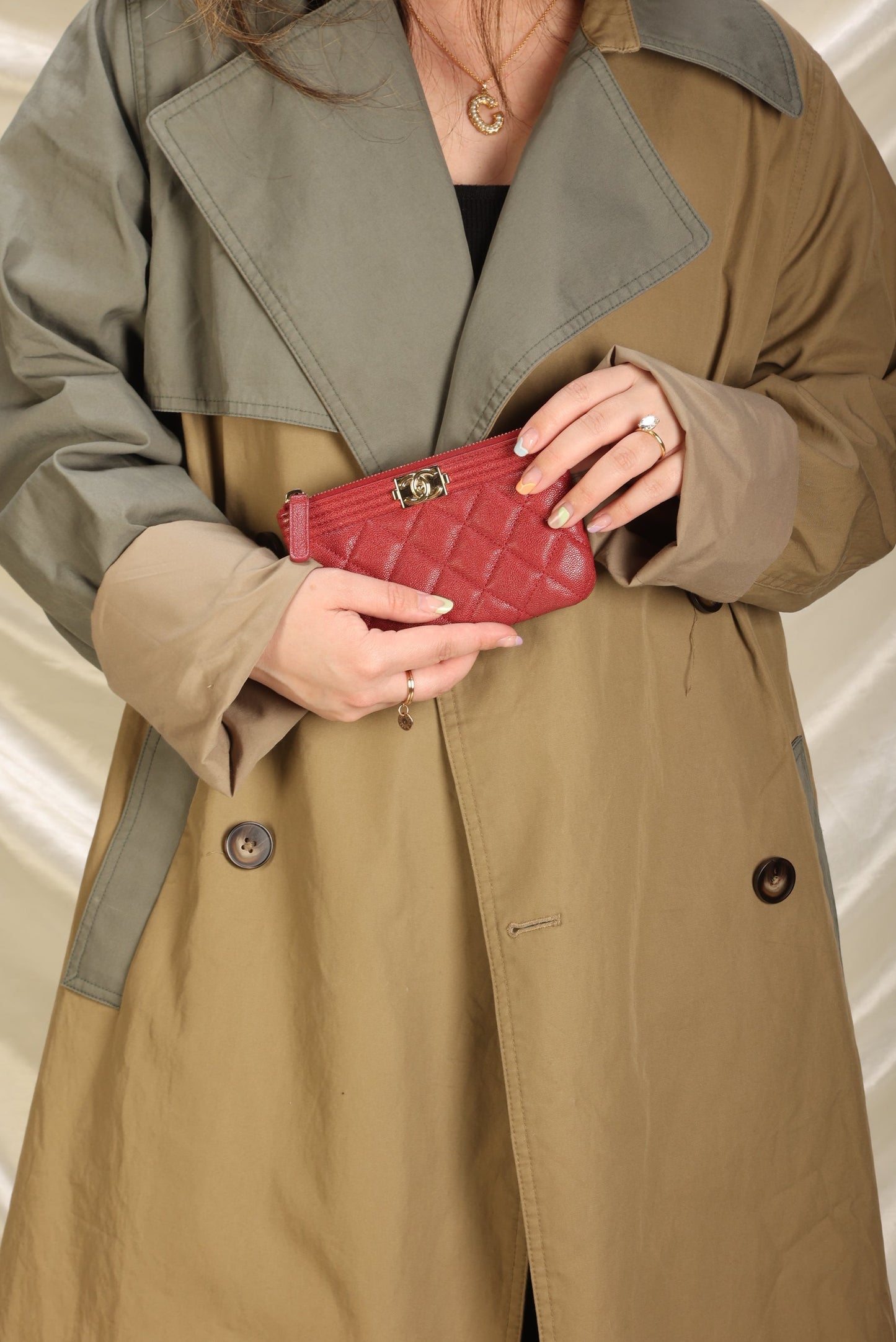 Chanel 2019 Caviar Boy Pouch