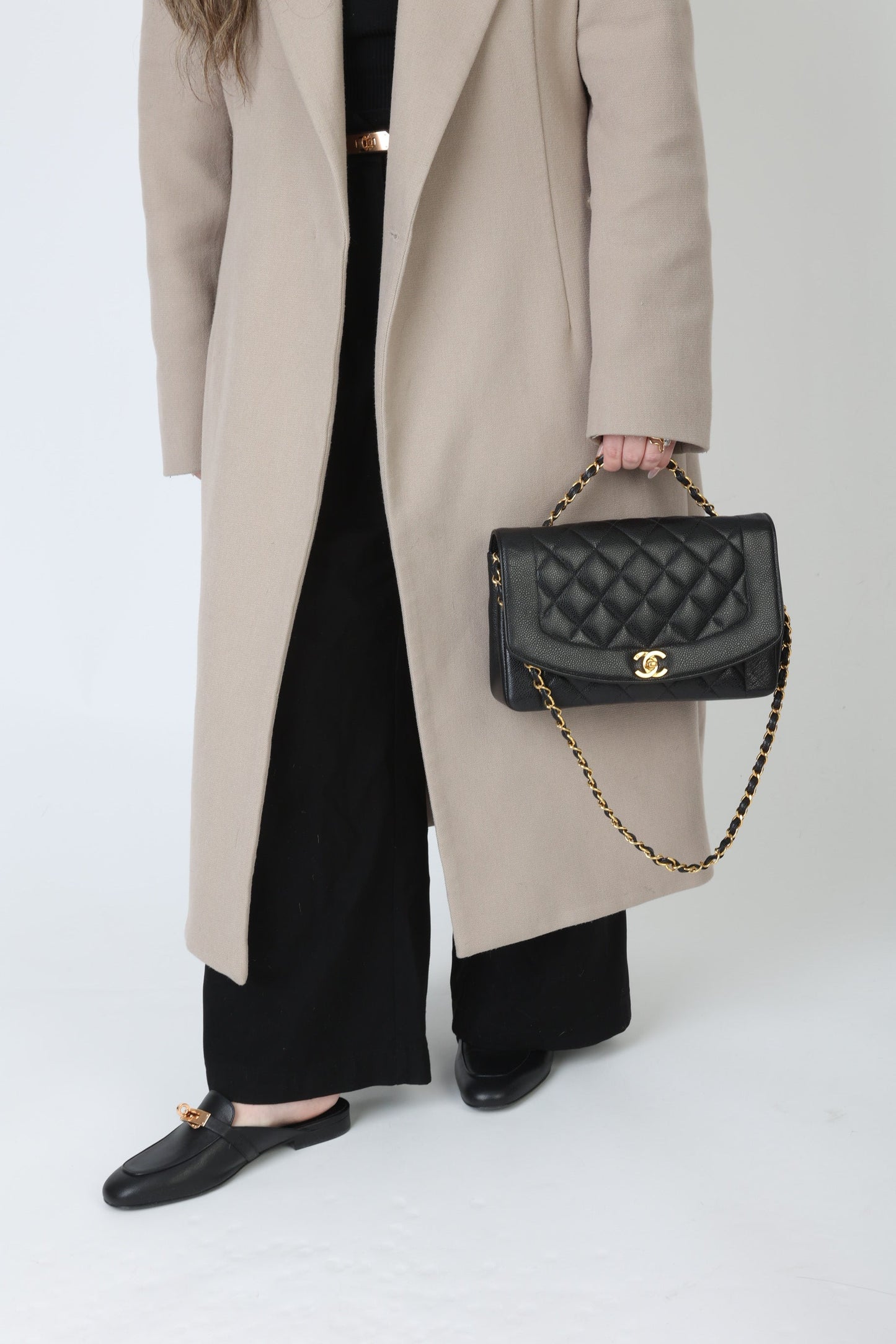 Extremely Rare Chanel 1989 Caviar Medium Diana