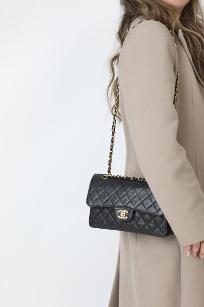 Chanel 2002 Caviar Small Double Flap