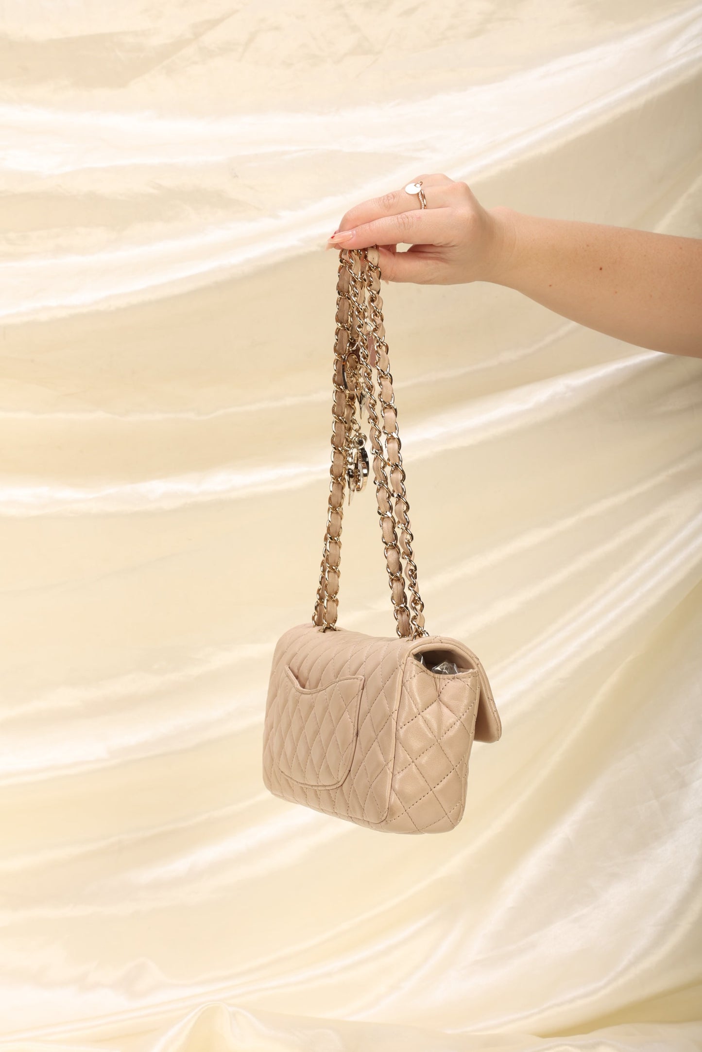 Extremely Rare Limited Edition Chanel Lambskin Heart Baguette