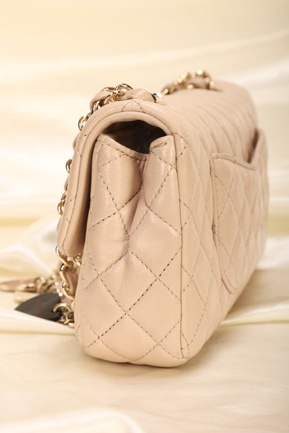 Extremely Rare Limited Edition Chanel Lambskin Heart Baguette